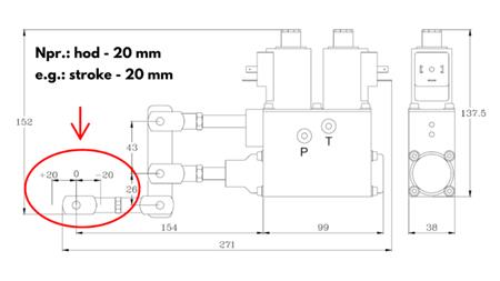 EXTENSIÓN DE LA CARRERA DE UN SOLO SEGMENTO (12-20MM) PARA VÁLVULA