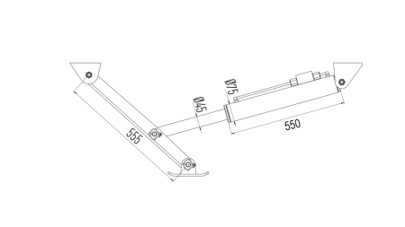 HÜDRAULILINE JALGA KAHESUUNALINE 380mm - 3.100kg