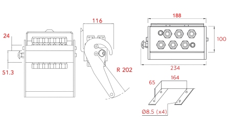 MULTI-FASTER LIITMIK 6TEE BSP 3/8 FIKSEERITUD OSA