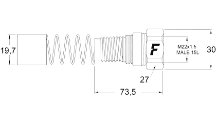 NAISPISTIK MULTI-FASTER 3/8 FIKSEERITUD OSA