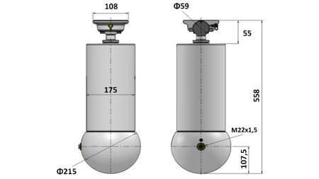 TELESKOOPKOLB - MEILLER KIPPER - 5 ASTET 175 mm 15 ton - KÄIK 1650 mm