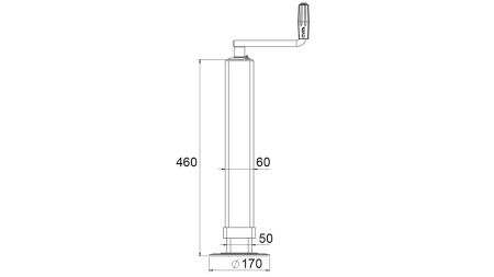 KEERMEGA TUGIJALG (KÕRGUS 460 mm - KÄIK 320 mm) - 800 kg