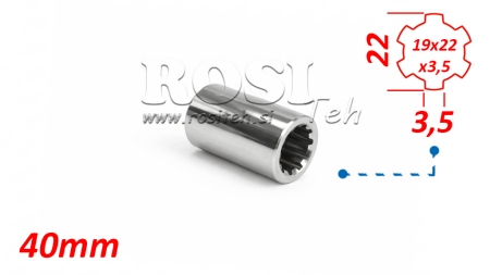 KARDANADAPTER PUKS 19x22x3,5 (10 SOONT) (40 mm)