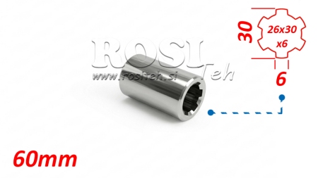 KARDANADAPTER PUKS 26x30x6 (6 SOONT) (60 mm)