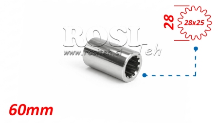 KARDANADAPTER PUKS 28x25 (15 SOONT) (60 mm)