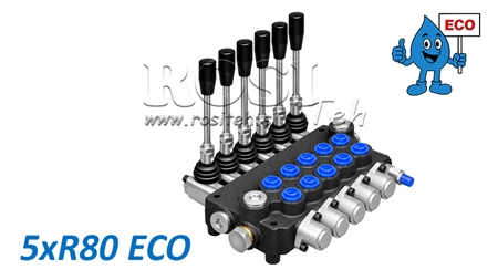 HÜDRAULILINE KÄSIVENTIIL – 5-SEKTSIOONILINE SUUNAVENTIIL 5xR80 ECO