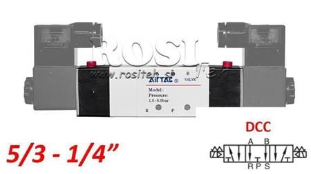 PNEUMATILINE ELEKTROVAAKUM 5/3 BISTABLE 1/4 PRT-0853-DCC