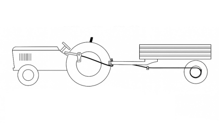 PULL HANDLE FOR TRAILER HAND BRAKE SET WITH CABLE 2.3M