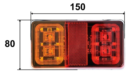 LED REAR LIGHT 3 FUNCTIONS 12V-24V COMBINED