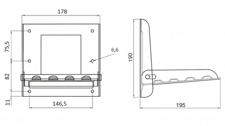 FOLDING STEP FOR TRAILER GALVANIZED