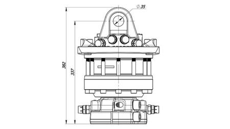 HÜDRAULILINE PÖÖRDELAUD 10000/5000 KG FLANGE'IGA