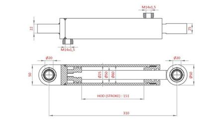 HÜDRAULILINE ROOLISILINDER FIAT-NEW HOLLAND OEM-5189995