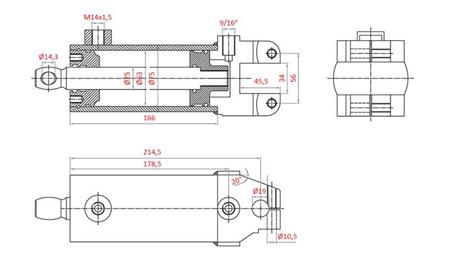 HÜDRAULILINE JUHTIMIS SILINDER MASSEY FERGUSON OEM-1605121M91, 1605121M92 532193M91, 3773711M91