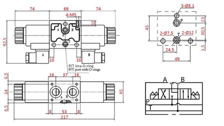 HÜDRAULILINE ELEKTROMAGNETILINE VALVE YEAT-KOOSTE 12V N6
