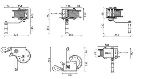 HANDVINSCH DWK 16 - 725 kg - SYNTHETISK REM