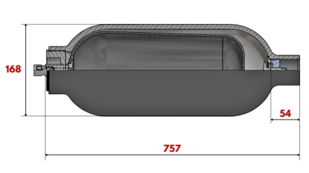 HYDRAULISK AKKUMULATOR 10 LIT - BSP 1