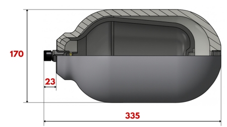 HYDRAULISK ACKUMULATOR 3,8 LIT - BSP 3/4