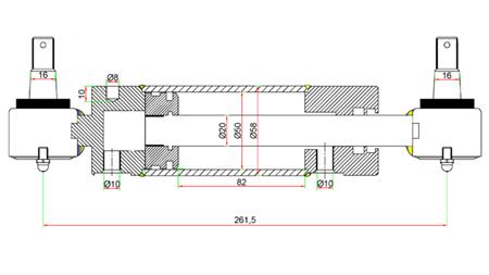 HÜDRAULILINE JUHTIMISE SILINDER JOHN DEERE OEM-AM147174