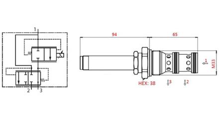 3-TEE PROPORTIONAALVAAK M33 - 270bar - 80liitrit
