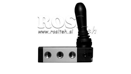 PNEUMATILINE MANUAALNE KLAPP 5/3 1/4 PRT-0853-CRR MANUAALNE TAGASI