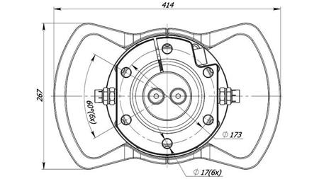 HYDRAULISK ROTATOR 10000/5000 KG MED FLÄNS 2PR