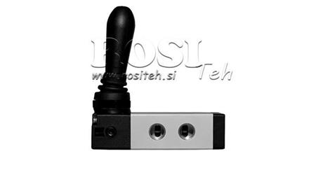 PNEUMATILINE MANUAALNE KLAPP 5/3 1/4 PRT-0853-CRR MANUAALNE TAGASI