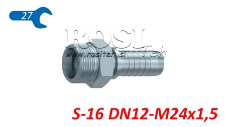 HÜDRAULILINE ÜHENDUS CES 16 S MEES DN12-M24X1,5