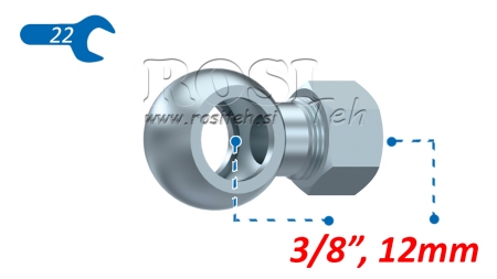 ΜΕΤΑΛΛΙΚΟΣ ΣΩΛΗΝΑΣ BANJO 3/8 ΜΕ ΠΑΞΙΜΑΔΙ
