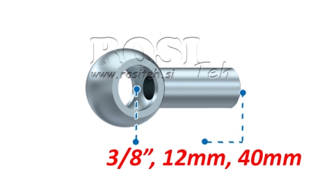 METALLROHR MIT RING 3/8 40mm