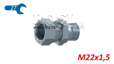 HÜDRAULILINE KAHEKORDNE ÜHENDUS PÖÖRDNUT M22X1,5