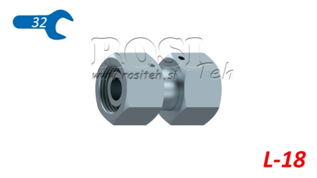 HYDRAULISK DOBBEL DREJELIG MØTRIK KOBLING (18L) M26X1,5