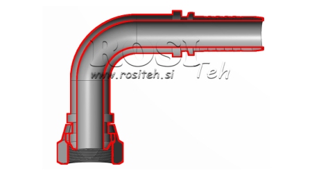 HIDRAVLIČNI PRIKLJUČEK BSP ŽENSKI KOLENO 90° DN13-M24x1,5