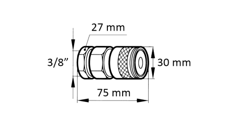 RYCHLOUPNÁ KLOUBOVÁ PŘÍPOJKA EXKAVÁTOR FFH ŽENSKÁ 3/8