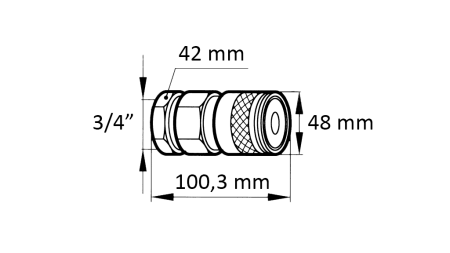 KIIRÜHENDUS KAIVATIS FFH NAINE 3/4 48MM