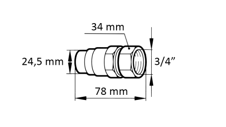 KIIRKONNEKTOR KAIVAMISELE FFH MEES 3/4 38MM