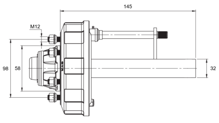 POOLTELG PIDURITEGA - 450 kg (4 KRUVI) - 145 mm