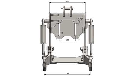TRAKTORI UNIVERSAALNE ESIRIPPSÜSTEEM CAT. 1 - PROFI AUTOMATIC 800 KG (RAL TEIE VALIKUL)