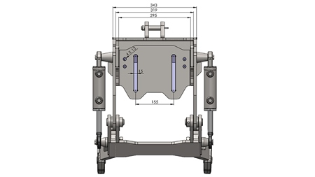 TRAKTORI UNIVERSAALNE ESIRIPPSÜSTEEM CAT. 1 - PROFI STANDARD 800 KG (RAL TEIE VALIKUL)