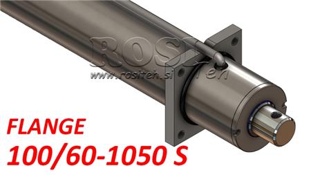 hüdrauliline silinder koos kinnitustahvliga ja torudega 100/60-1050