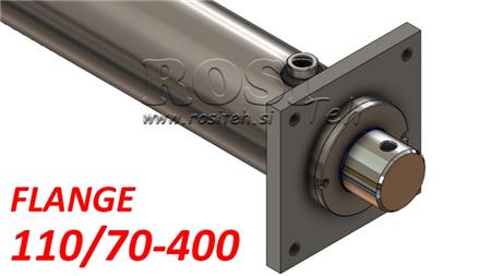 HÜDRAULILINE SILINDER KINNITUSPLAADIGA 110/70-400
