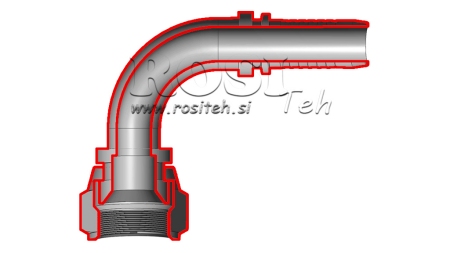 HÜDRAULINE ÜHENDUS DKJ JIC74° NAINE ELBOW 90° DN10-3/4-16