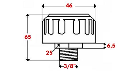 METALLINE TÄITEPLUGI VENTILIGA 3/8''