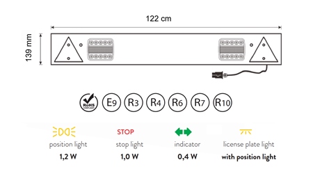 TÄIELIK LED TULETE KOMPLEKT HAAGISTELE 12/24V