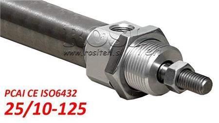 PNEUMATIC CYLINDER PCAI 25/10-125 CE ISO6432