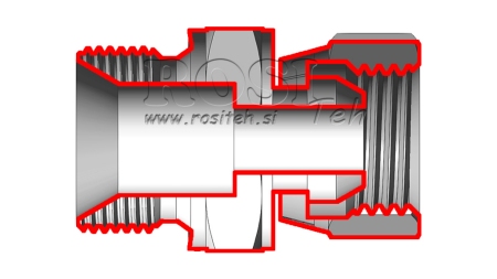 HIDRAVLIČNI REDUCIR VRTLJIVA MATICA BSP3/8 - BSP1/2
