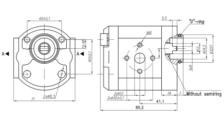 POMPE HYDRAULIQUE 10A2X179 GR.1 - 2cc - GAUCHE