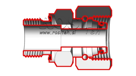 HIDRAVLIČNI UVOJNI VIJAČNI SPOJ AOVR ED BSP3/8 - (12S) M20x1,5