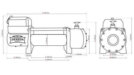 24 V ELEKTRISK VINCH DWM 13000 HD - 5897 kg