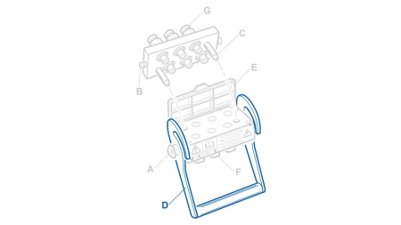 KÄEPIDE MULTI-FASTER 4,6TEELE FIKSEERITUD OSA