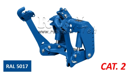 KOMPLETNÝ TROJBODOVÝ ZÁVES NA TRAKTOR UNIVERZÁLNY 2KAT PRE TRAKTOR 1500kg - MODRÁ (RAL 5017)